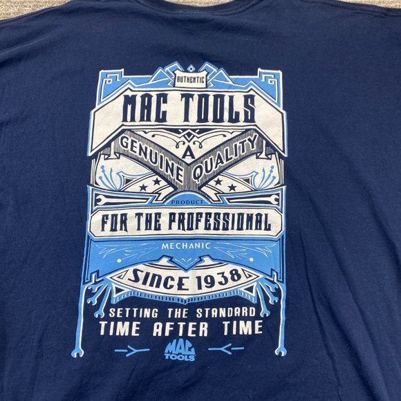 MAC Tools Shirt Men 3XL XXL Navy Blue Apparel For Professional Mechanic T-Shirt - Picture 6 of 10